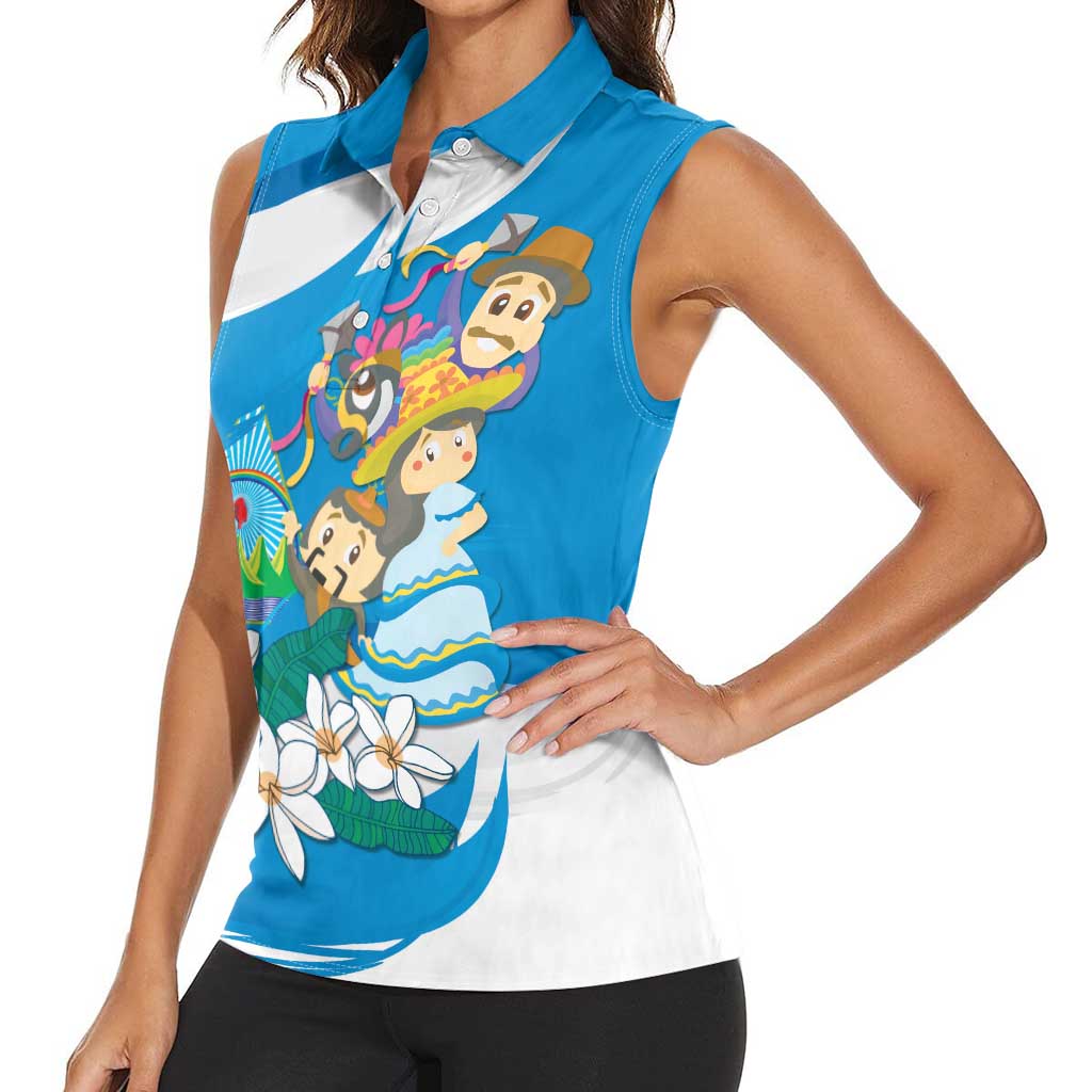 Nicaragua Independence Day Women Sleeveless Polo Shirt Since 1821 Nicaragua Culture Concept - Wonder Print Shop