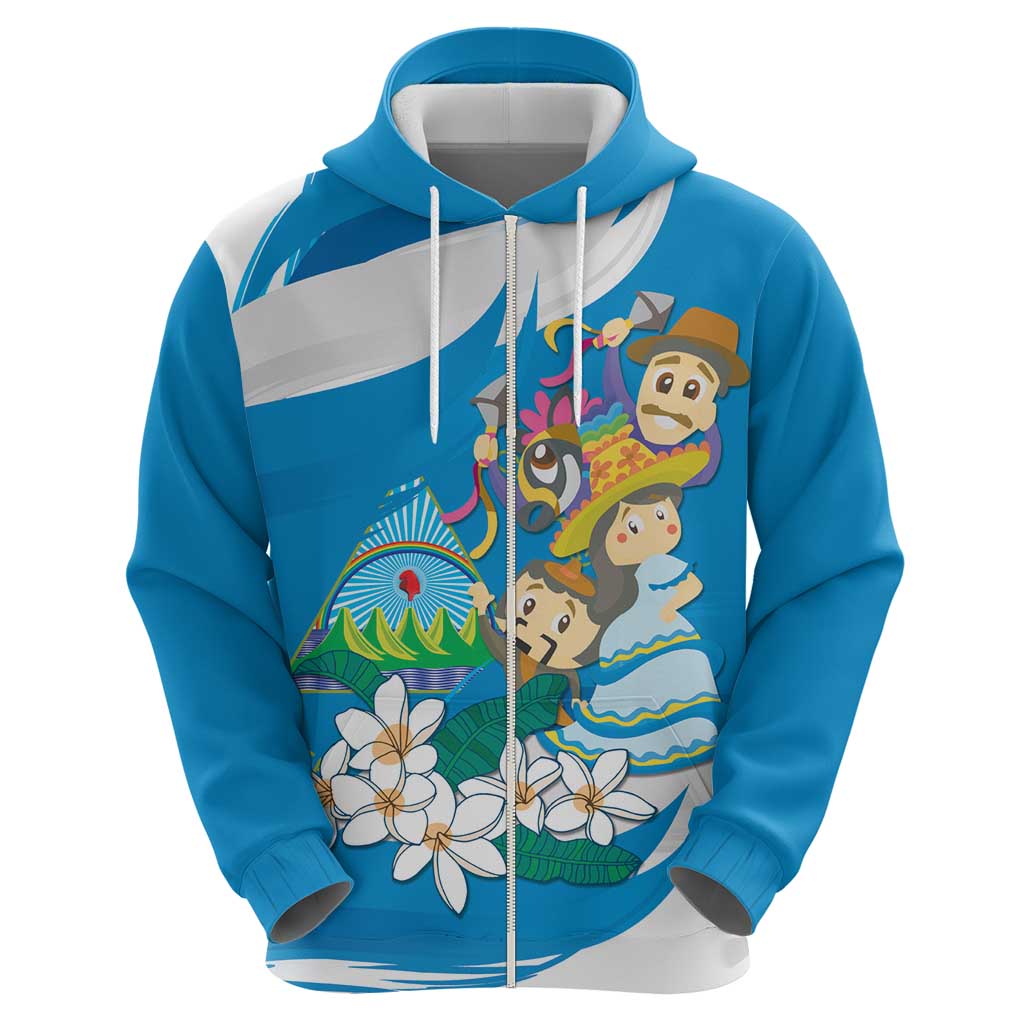 Nicaragua Independence Day Zip Hoodie Since 1821 Nicaragua Culture Concept - Wonder Print Shop