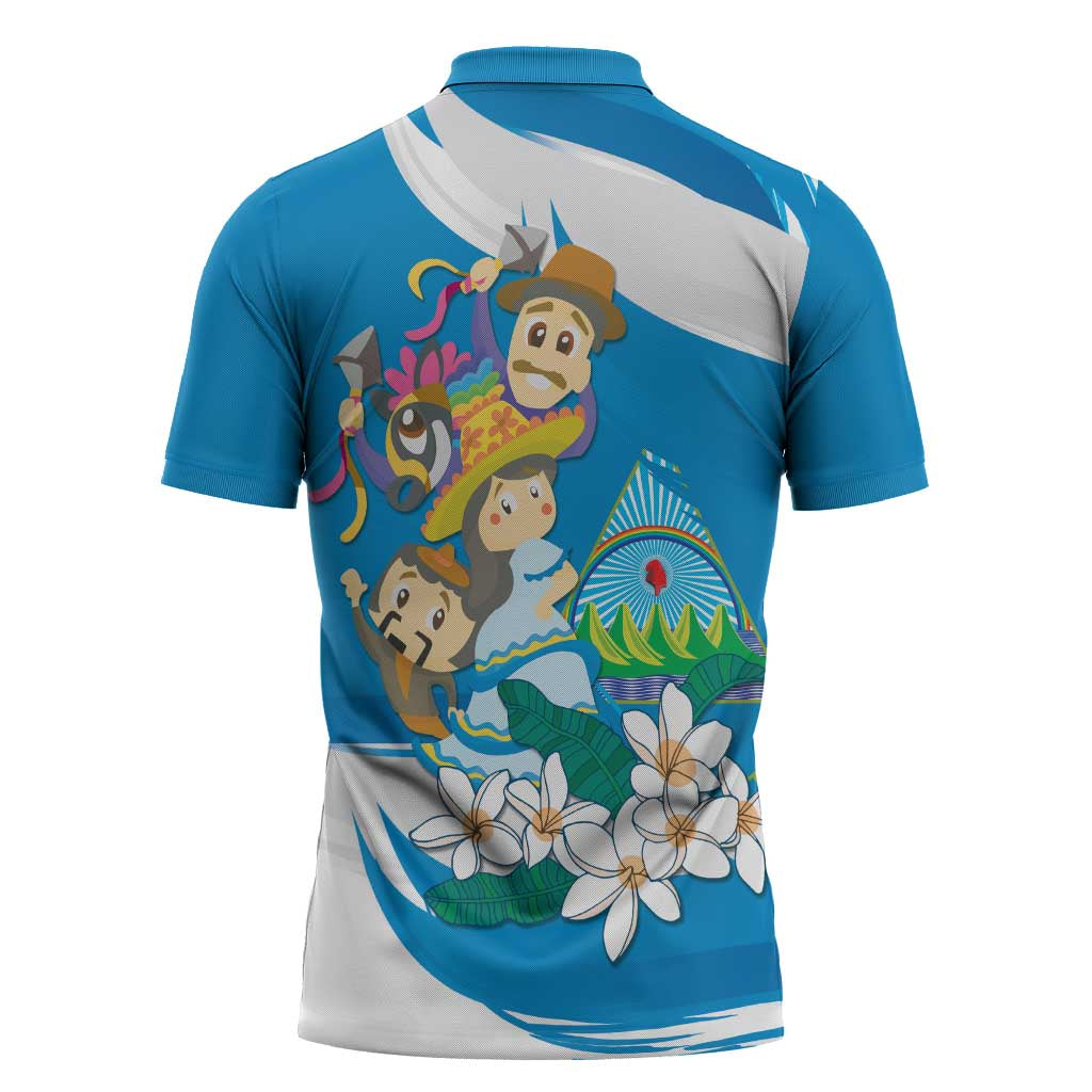 Nicaragua Independence Day Zipper Polo Shirt Since 1821 Nicaragua Culture Concept - Wonder Print Shop