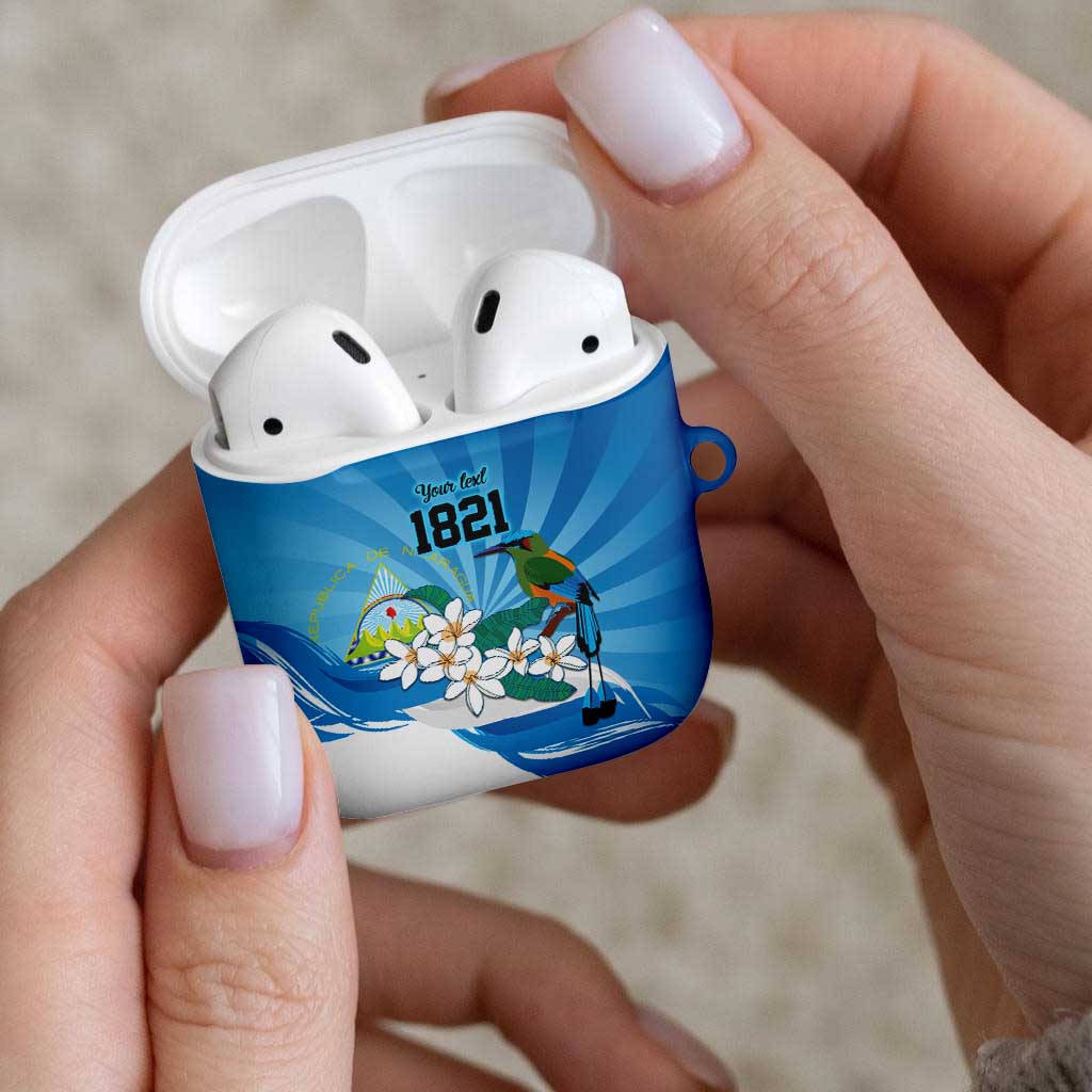 Nicaragua Independence Day Personalized AirPods Case Since 1821 Proud Guardabarranco Sacuanjoche - Wonder Print Shop