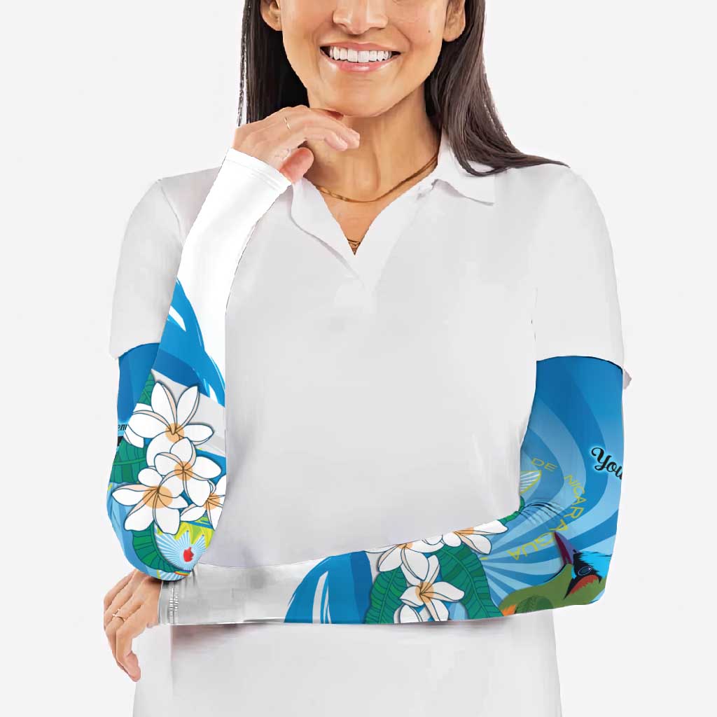 Nicaragua Independence Day Personalized Arm Sleeves Since 1821 Proud Guardabarranco Sacuanjoche - Wonder Print Shop