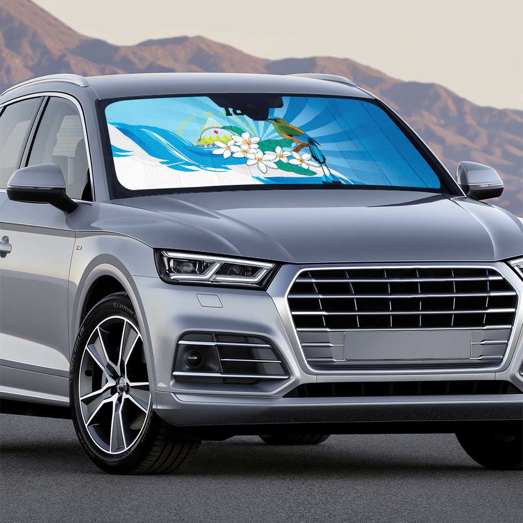 Nicaragua Independence Day Personalized Auto Sun Shade Since 1821 Proud Guardabarranco Sacuanjoche - Wonder Print Shop