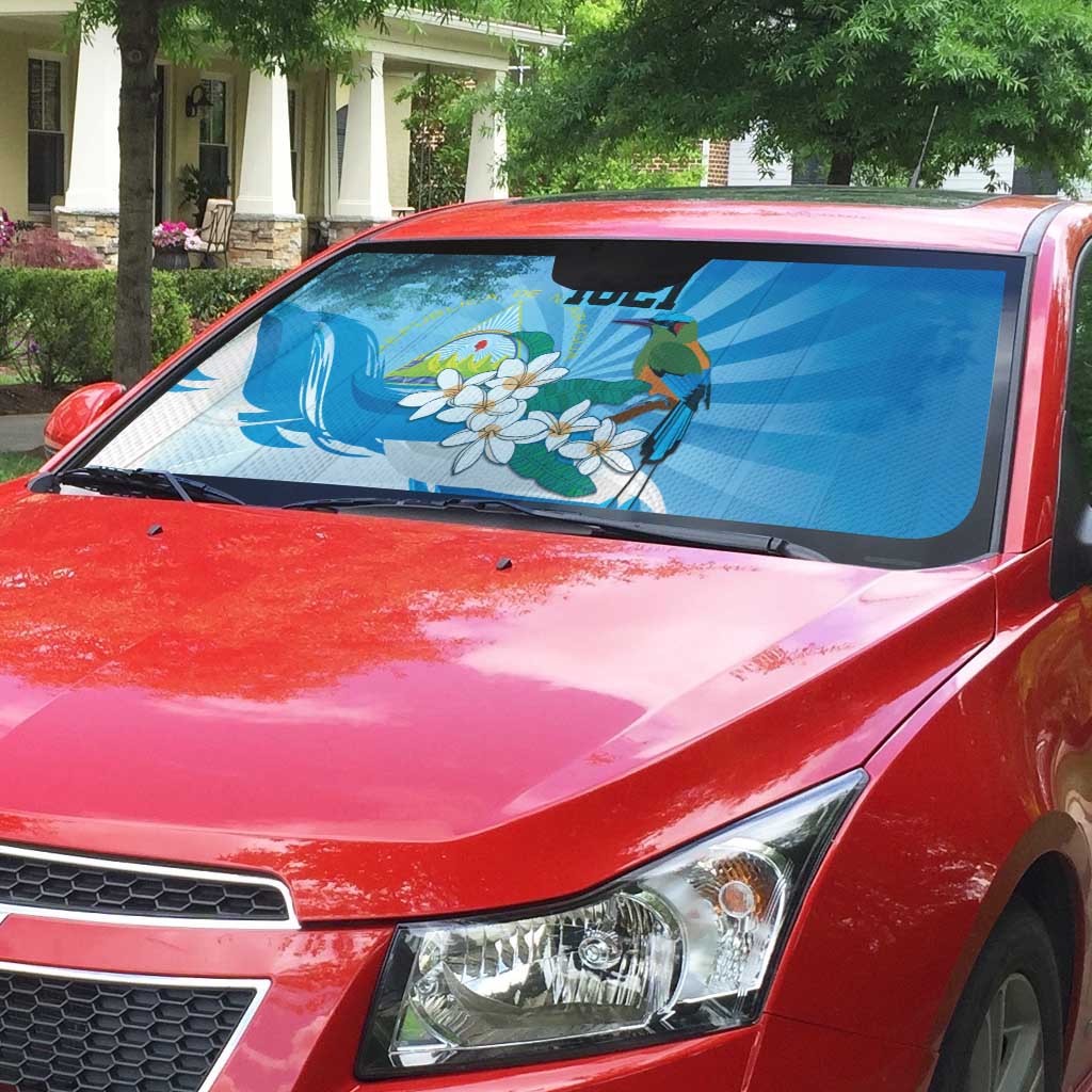 Nicaragua Independence Day Personalized Auto Sun Shade Since 1821 Proud Guardabarranco Sacuanjoche - Wonder Print Shop