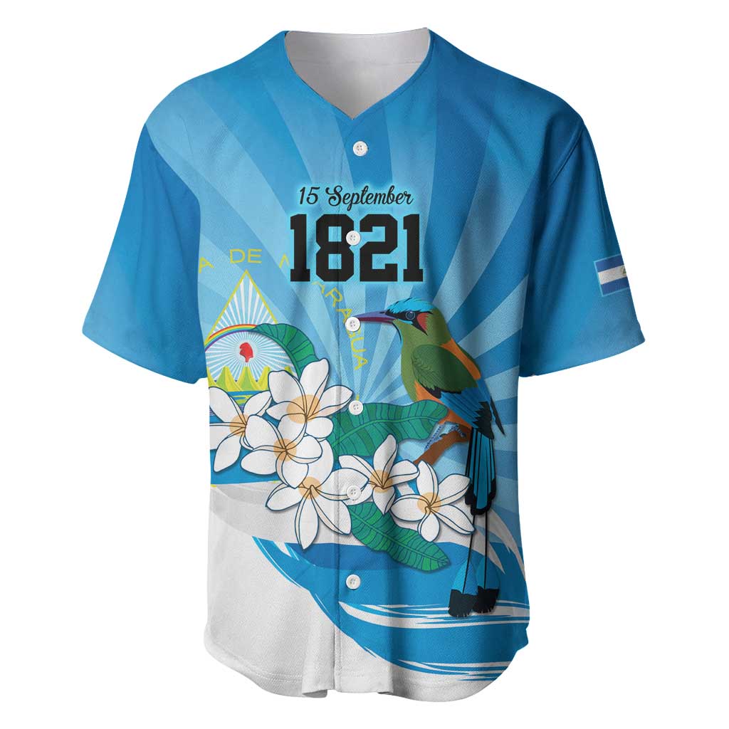 Nicaragua Independence Day Personalized Baseball Jersey Since 1821 Proud Guardabarranco Sacuanjoche - Wonder Print Shop