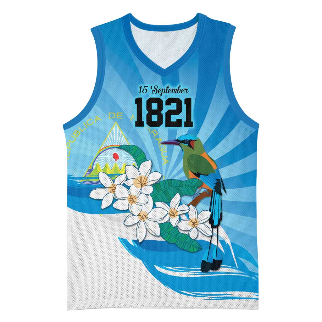 Nicaragua Independence Day Personalized Basketball Jersey Since 1821 Proud Guardabarranco Sacuanjoche - Wonder Print Shop