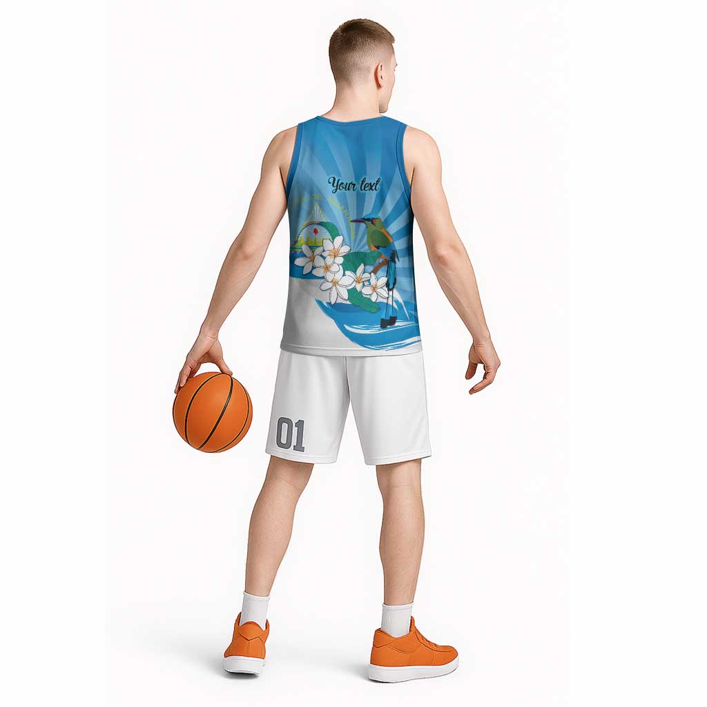 Nicaragua Independence Day Personalized Basketball Jersey Since 1821 Proud Guardabarranco Sacuanjoche - Wonder Print Shop