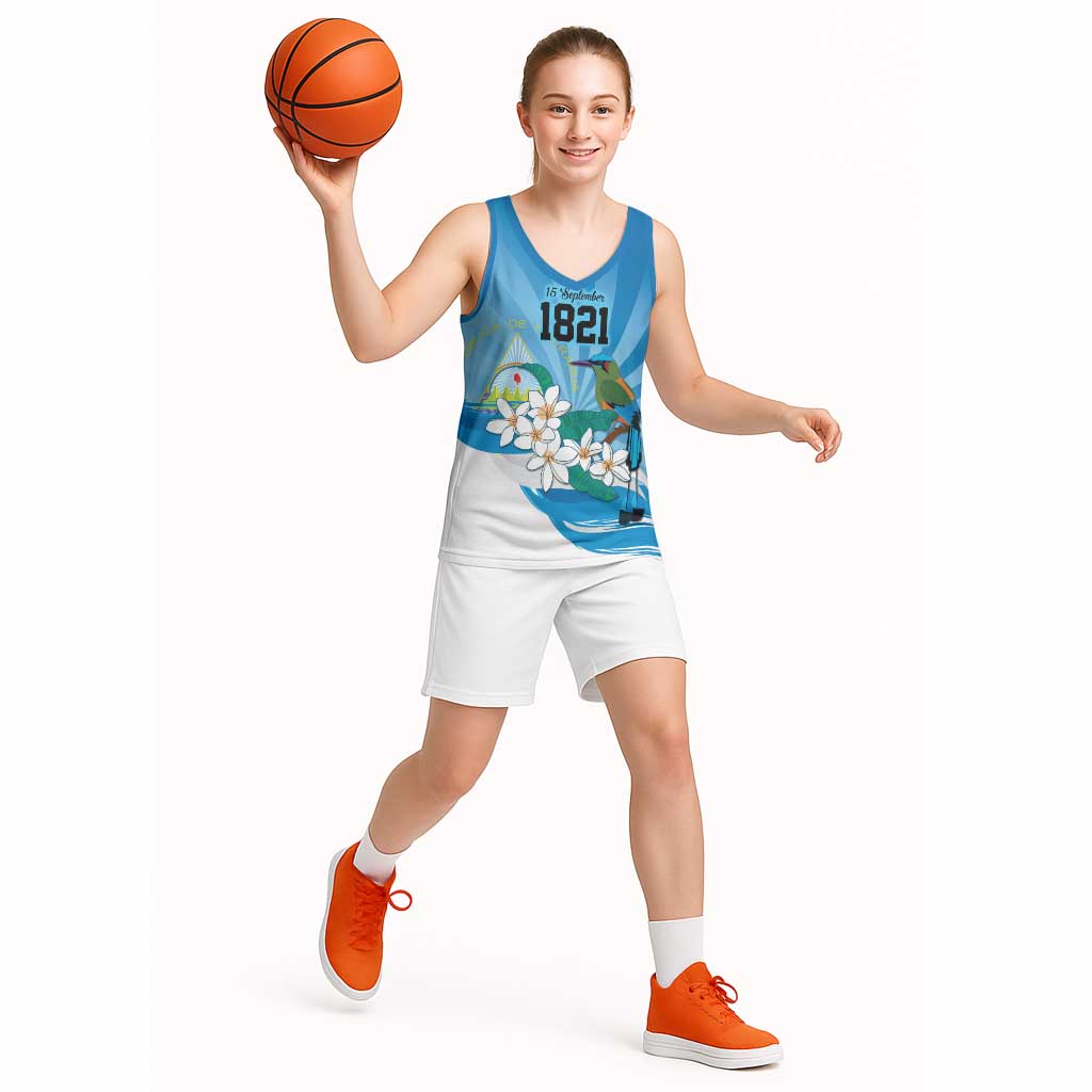 Nicaragua Independence Day Personalized Basketball Jersey Since 1821 Proud Guardabarranco Sacuanjoche - Wonder Print Shop