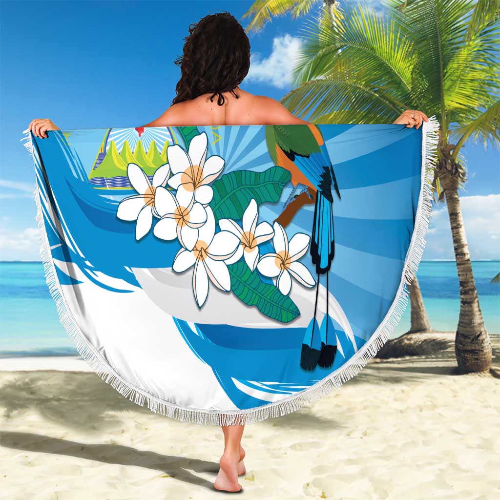 Nicaragua Independence Day Personalized Beach Blanket Since 1821 Proud Guardabarranco Sacuanjoche - Wonder Print Shop