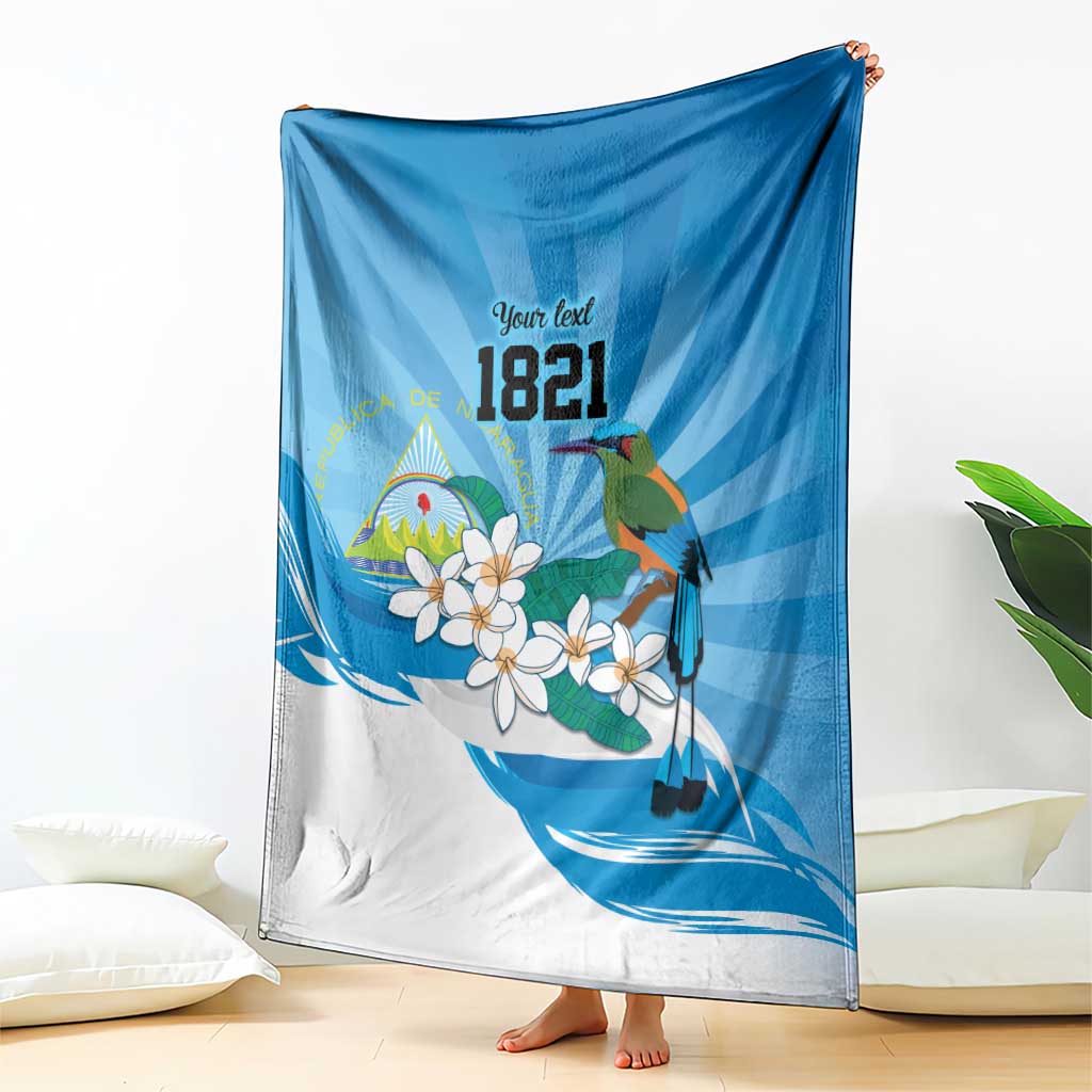 Nicaragua Independence Day Personalized Blanket Since 1821 Proud Guardabarranco Sacuanjoche - Wonder Print Shop