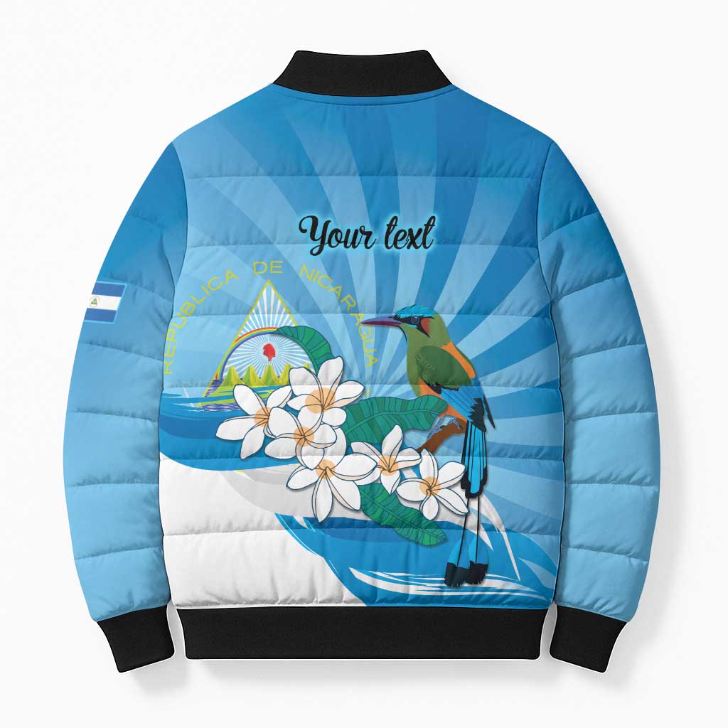 Nicaragua Independence Day Personalized Bomber Puffer Jacket Since 1821 Proud Guardabarranco Sacuanjoche - Wonder Print Shop