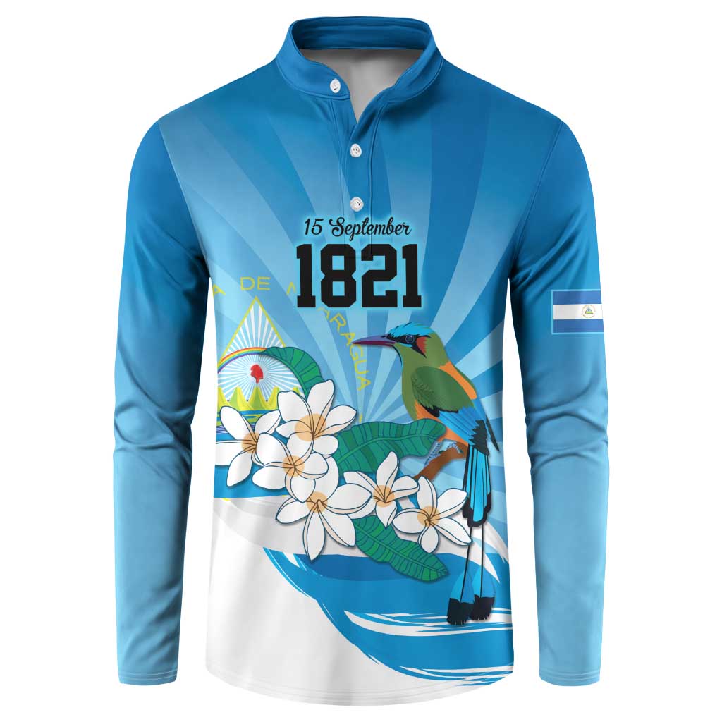 Nicaragua Independence Day Personalized Button Sweatshirt Since 1821 Proud Guardabarranco Sacuanjoche - Wonder Print Shop