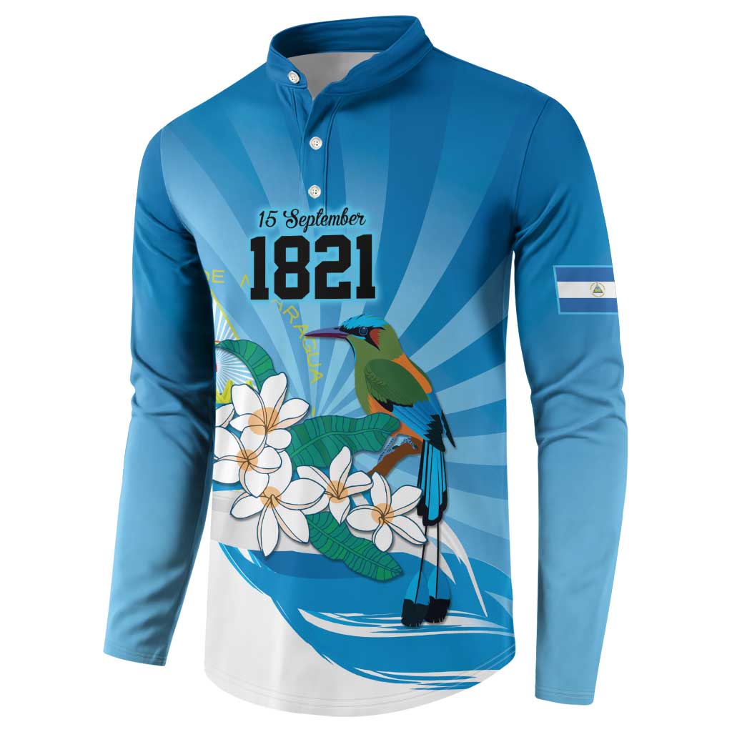 Nicaragua Independence Day Personalized Button Sweatshirt Since 1821 Proud Guardabarranco Sacuanjoche - Wonder Print Shop