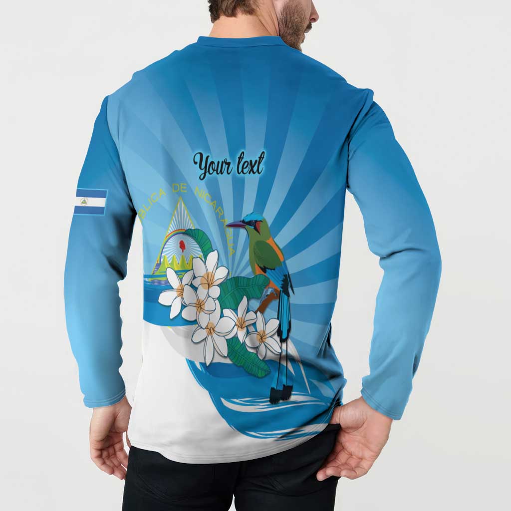Nicaragua Independence Day Personalized Button Sweatshirt Since 1821 Proud Guardabarranco Sacuanjoche - Wonder Print Shop