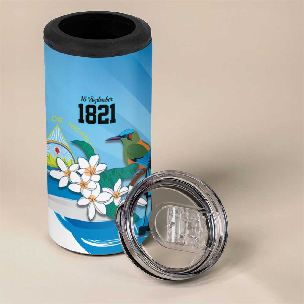 Nicaragua Independence Day Personalized 4 in 1 Can Cooler Tumbler Since 1821 Proud Guardabarranco Sacuanjoche - Wonder Print Shop