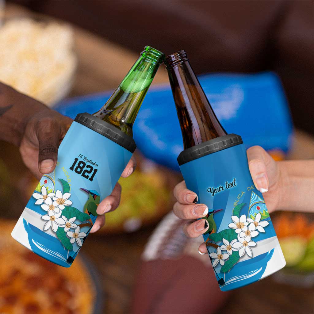 Nicaragua Independence Day Personalized 4 in 1 Can Cooler Tumbler Since 1821 Proud Guardabarranco Sacuanjoche - Wonder Print Shop