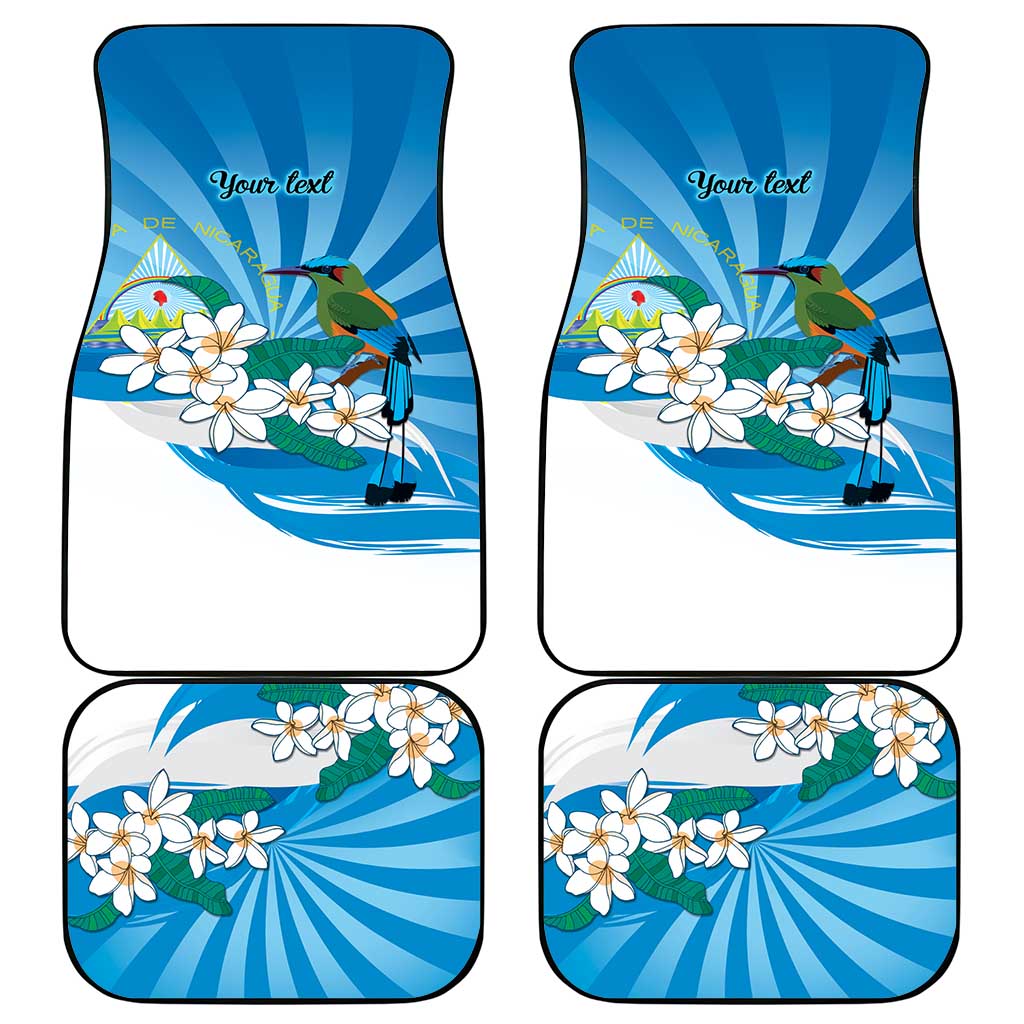 Nicaragua Independence Day Personalized Car Mats Since 1821 Proud Guardabarranco Sacuanjoche - Wonder Print Shop