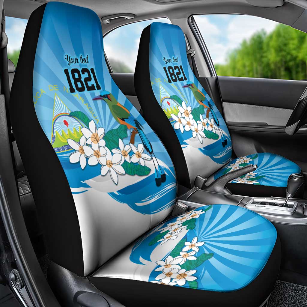 Nicaragua Independence Day Personalized Car Seat Cover Since 1821 Proud Guardabarranco Sacuanjoche - Wonder Print Shop