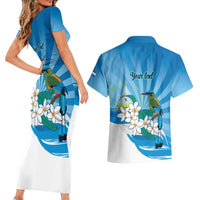 Nicaragua Independence Day Personalized Couples Matching Short Sleeve Bodycon Dress and Hawaiian Shirt Since 1821 Proud Guardabarranco Sacuanjoche - Wonder Print Shop