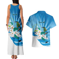 Nicaragua Independence Day Personalized Couples Matching Tank Maxi Dress and Hawaiian Shirt Since 1821 Proud Guardabarranco Sacuanjoche - Wonder Print Shop