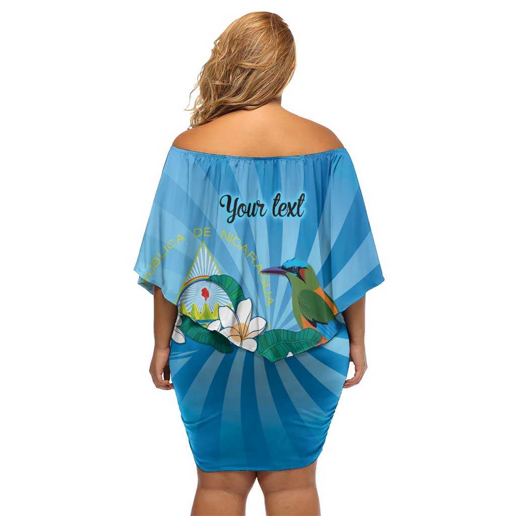 Nicaragua Independence Day Personalized Family Matching Off Shoulder Short Dress and Hawaiian Shirt Since 1821 Proud Guardabarranco Sacuanjoche - Wonder Print Shop