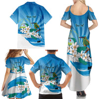 Nicaragua Independence Day Personalized Family Matching Summer Maxi Dress and Hawaiian Shirt Since 1821 Proud Guardabarranco Sacuanjoche - Wonder Print Shop