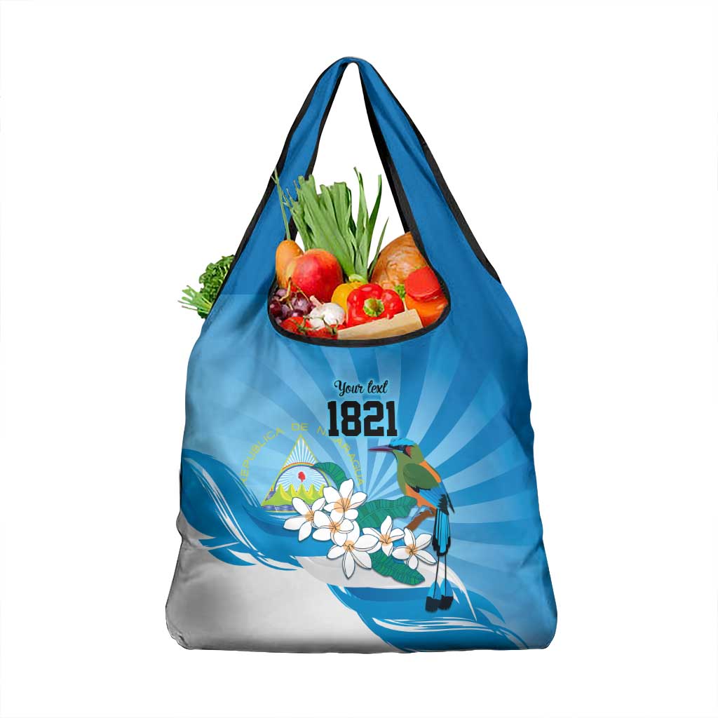 Nicaragua Independence Day Personalized Grocery Bag Since 1821 Proud Guardabarranco Sacuanjoche - Wonder Print Shop