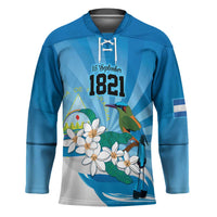 Nicaragua Independence Day Personalized Hockey Jersey Since 1821 Proud Guardabarranco Sacuanjoche - Wonder Print Shop