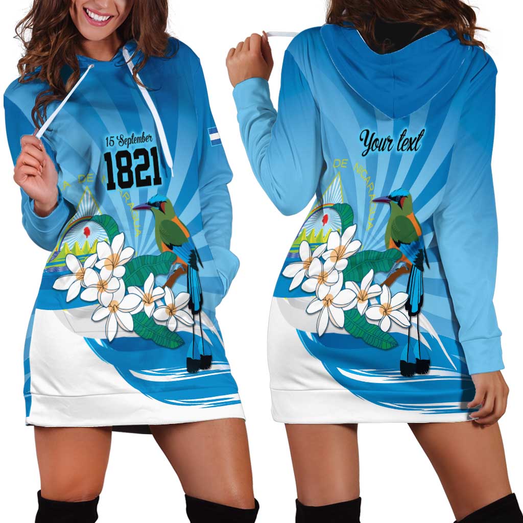 Nicaragua Independence Day Personalized Hoodie Dress Since 1821 Proud Guardabarranco Sacuanjoche - Wonder Print Shop