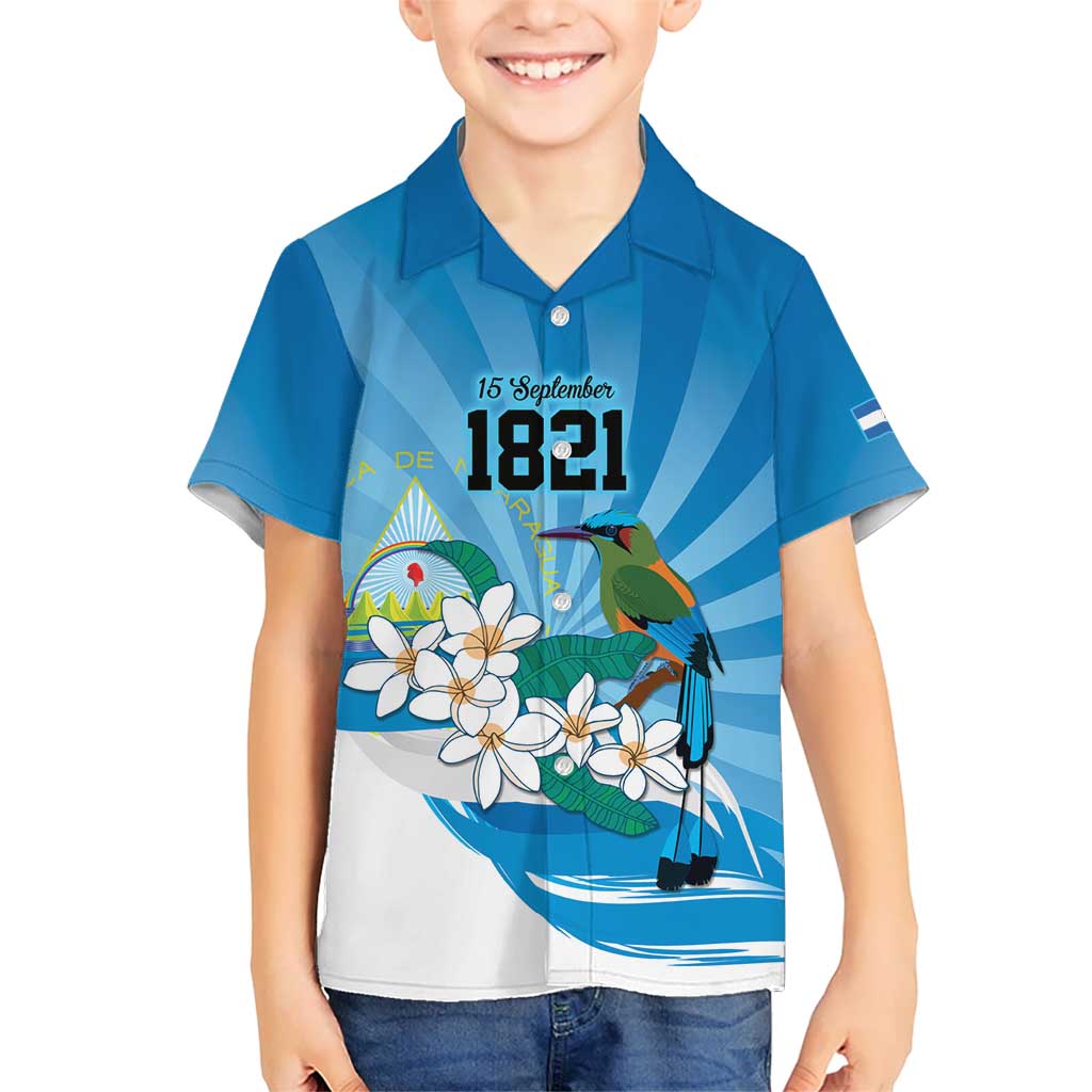 Nicaragua Independence Day Personalized Kid Hawaiian Shirt Since 1821 Proud Guardabarranco Sacuanjoche - Wonder Print Shop