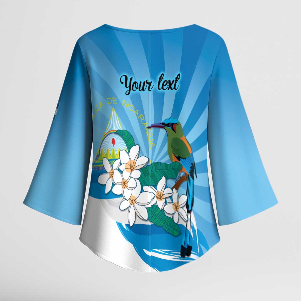 Nicaragua Independence Day Personalized Kimono Sleeve Blouse Since 1821 Proud Guardabarranco Sacuanjoche - Wonder Print Shop