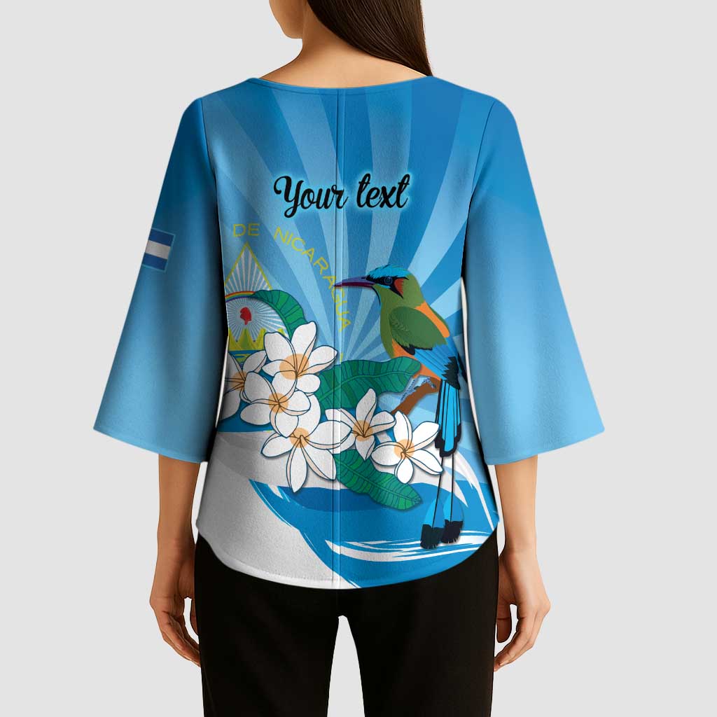 Nicaragua Independence Day Personalized Kimono Sleeve Blouse Since 1821 Proud Guardabarranco Sacuanjoche - Wonder Print Shop