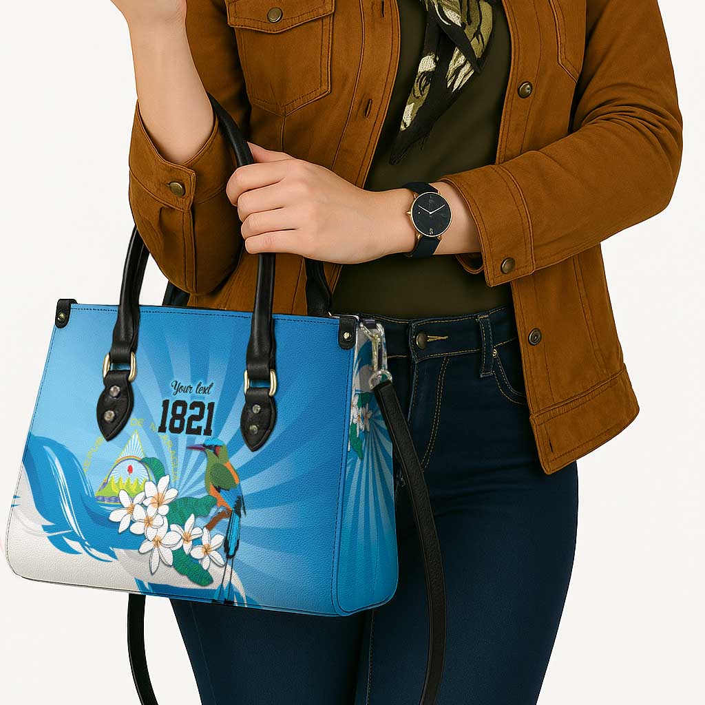 Nicaragua Independence Day Personalized Leather Bag Since 1821 Proud Guardabarranco Sacuanjoche - Wonder Print Shop