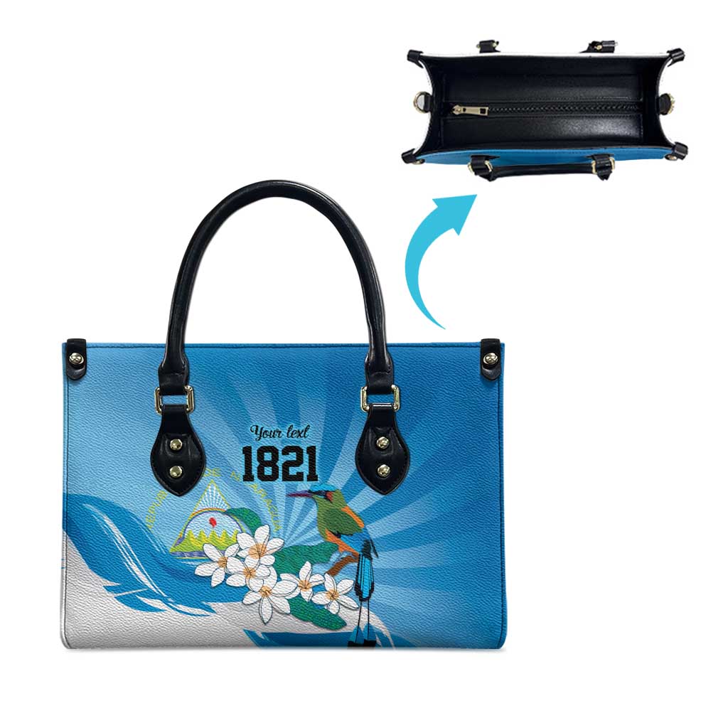 Nicaragua Independence Day Personalized Leather Bag Since 1821 Proud Guardabarranco Sacuanjoche - Wonder Print Shop