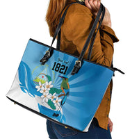 Nicaragua Independence Day Personalized Leather Tote Bag Since 1821 Proud Guardabarranco Sacuanjoche - Wonder Print Shop