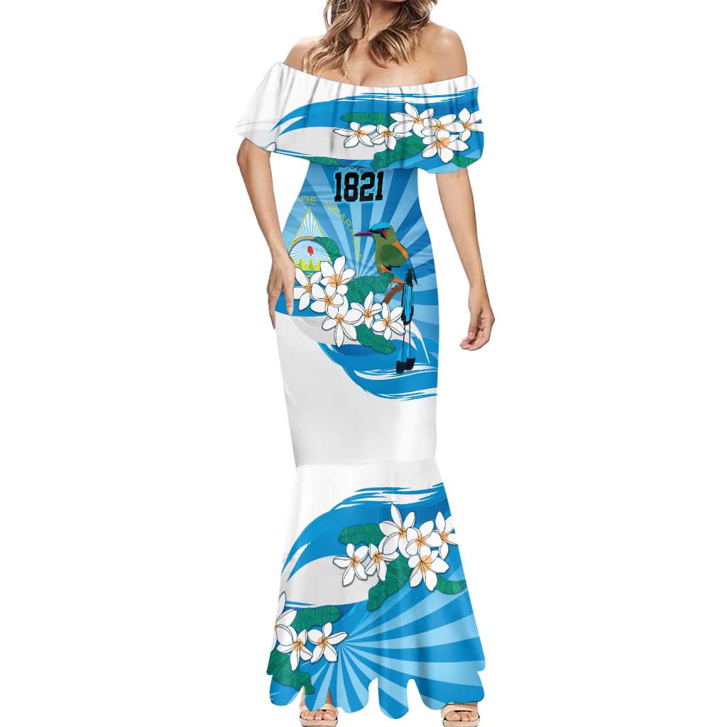 Nicaragua Independence Day Personalized Mermaid Dress Since 1821 Proud Guardabarranco Sacuanjoche - Wonder Print Shop