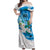 Nicaragua Independence Day Personalized Off Shoulder Maxi Dress Since 1821 Proud Guardabarranco Sacuanjoche - Wonder Print Shop