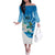 Nicaragua Independence Day Personalized Off The Shoulder Long Sleeve Dress Since 1821 Proud Guardabarranco Sacuanjoche - Wonder Print Shop