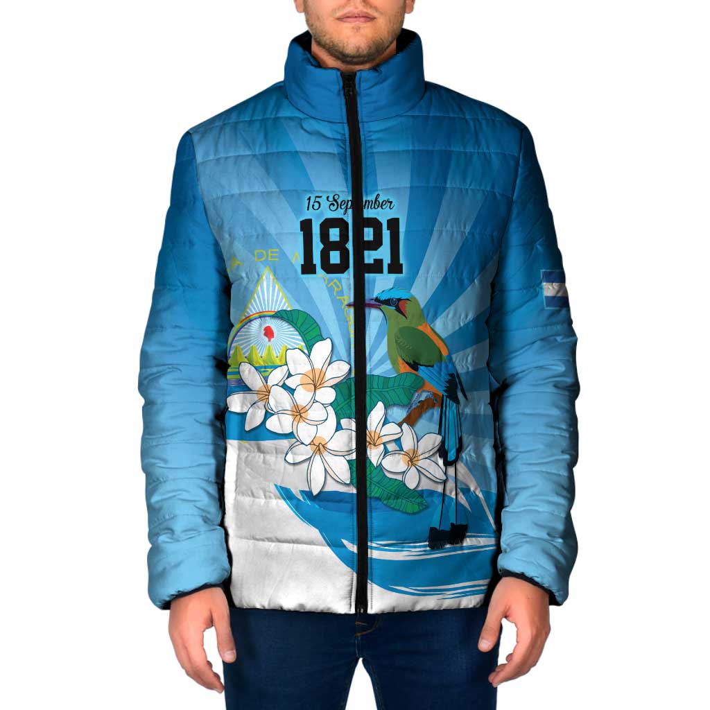 Nicaragua Independence Day Personalized Padded Jacket Since 1821 Proud Guardabarranco Sacuanjoche - Wonder Print Shop