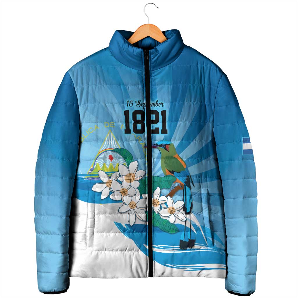 Nicaragua Independence Day Personalized Padded Jacket Since 1821 Proud Guardabarranco Sacuanjoche - Wonder Print Shop
