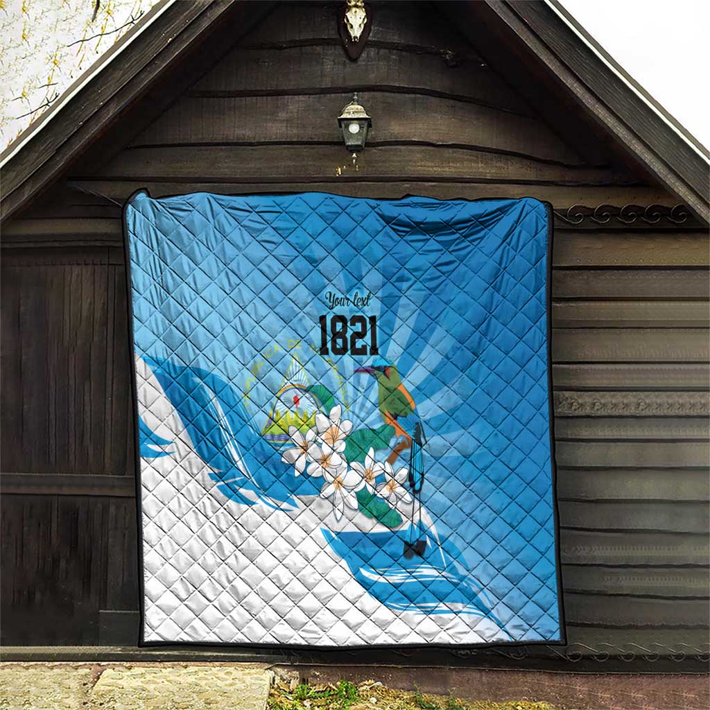 Nicaragua Independence Day Personalized Quilt Since 1821 Proud Guardabarranco Sacuanjoche - Wonder Print Shop