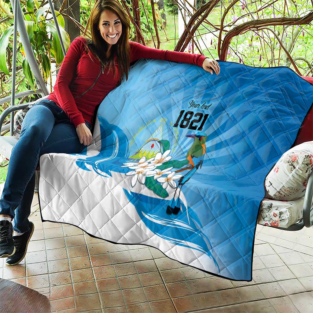 Nicaragua Independence Day Personalized Quilt Since 1821 Proud Guardabarranco Sacuanjoche - Wonder Print Shop