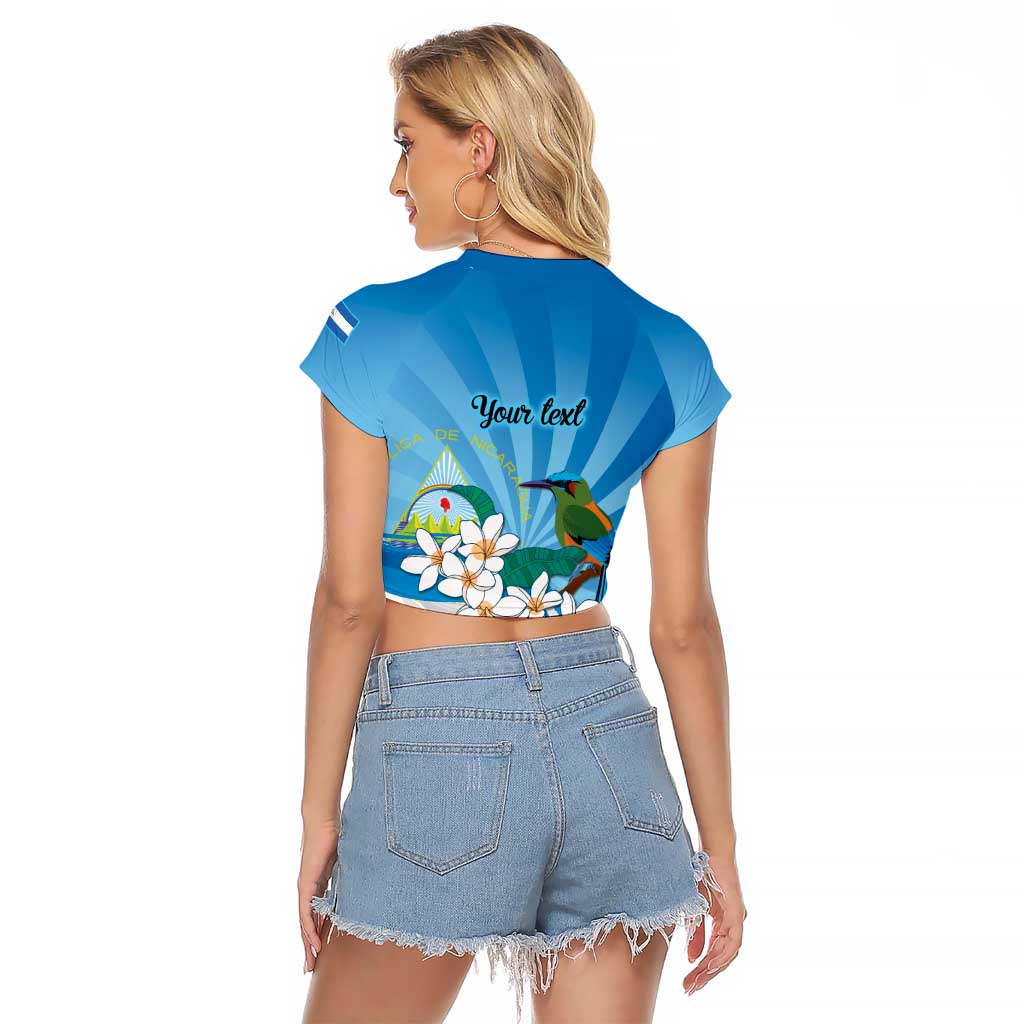 Nicaragua Independence Day Personalized Raglan Cropped T Shirt Since 1821 Proud Guardabarranco Sacuanjoche - Wonder Print Shop