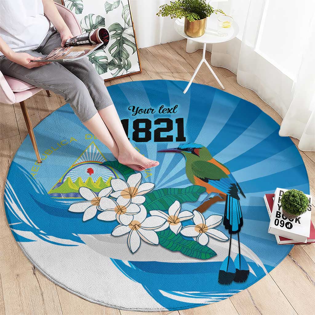 Nicaragua Independence Day Personalized Round Carpet Since 1821 Proud Guardabarranco Sacuanjoche - Wonder Print Shop