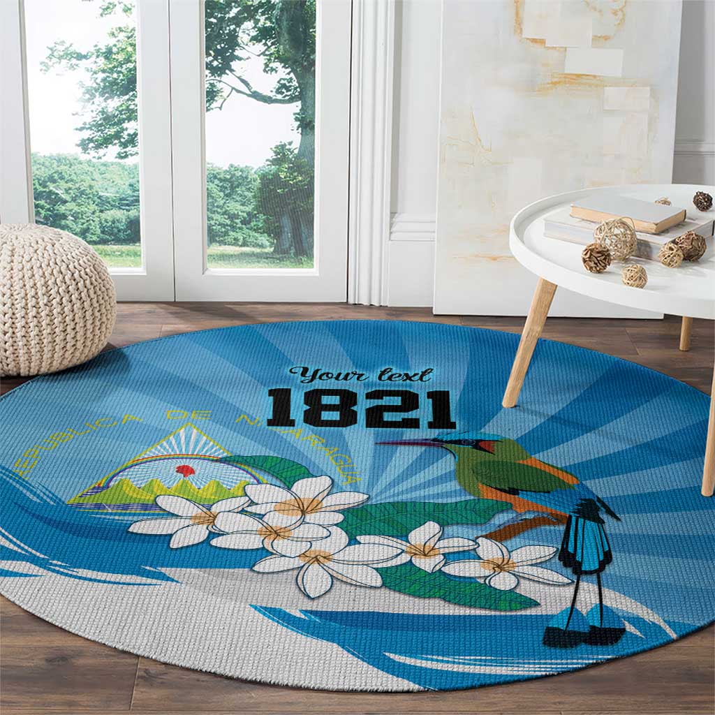 Nicaragua Independence Day Personalized Round Carpet Since 1821 Proud Guardabarranco Sacuanjoche - Wonder Print Shop