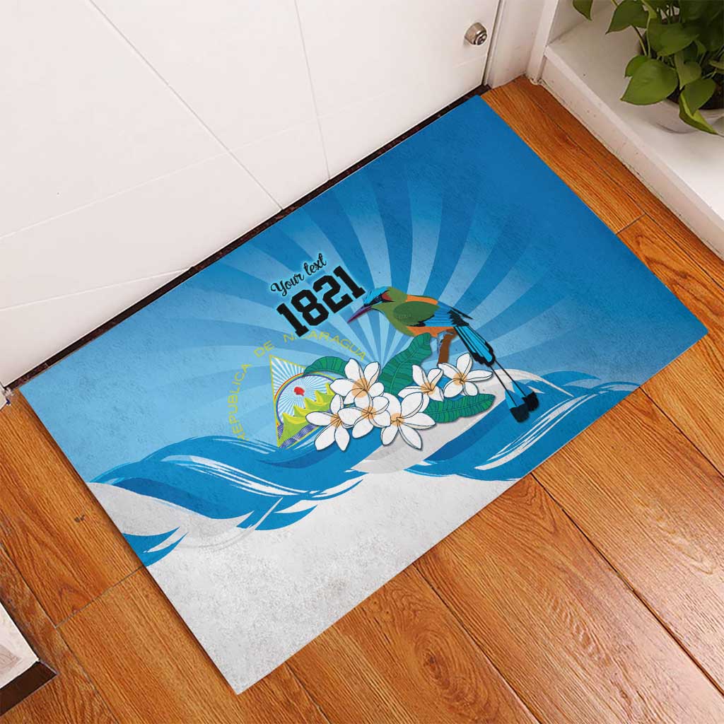 Nicaragua Independence Day Personalized Rubber Doormat Since 1821 Proud Guardabarranco Sacuanjoche - Wonder Print Shop