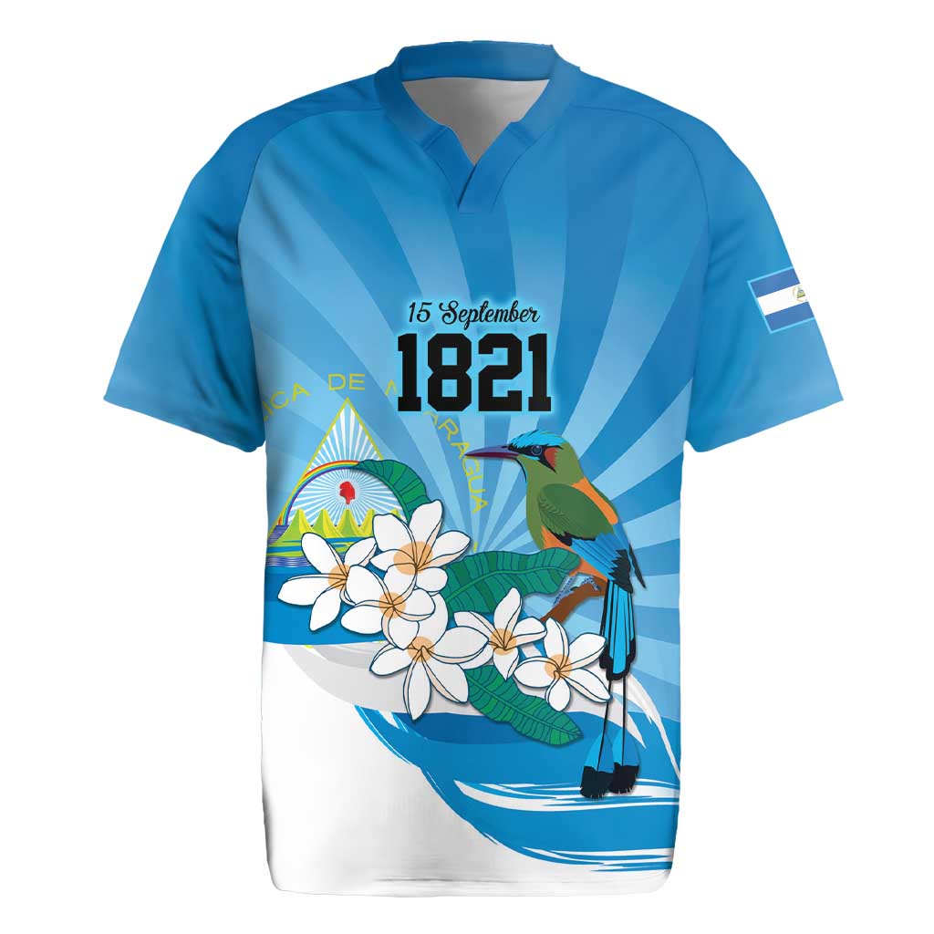 Nicaragua Independence Day Personalized Rugby Jersey Since 1821 Proud Guardabarranco Sacuanjoche - Wonder Print Shop