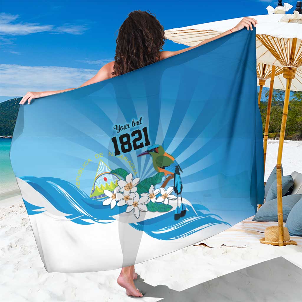 Nicaragua Independence Day Personalized Sarong Since 1821 Proud Guardabarranco Sacuanjoche - Wonder Print Shop