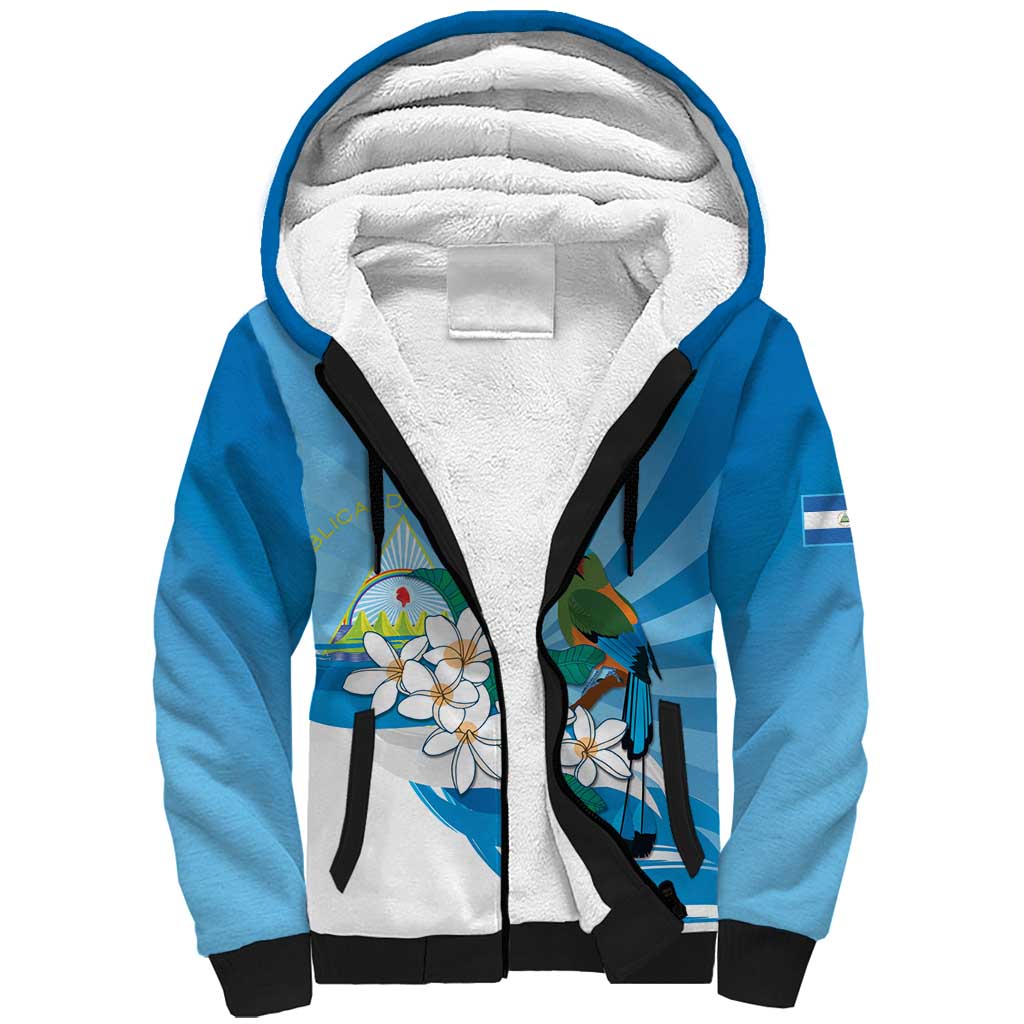 Nicaragua Independence Day Personalized Sherpa Hoodie Since 1821 Proud Guardabarranco Sacuanjoche - Wonder Print Shop