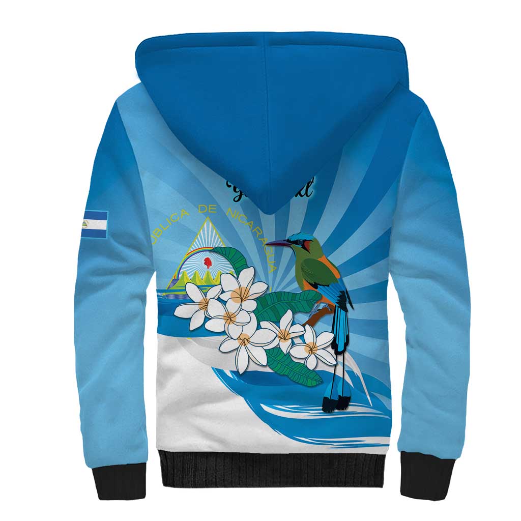 Nicaragua Independence Day Personalized Sherpa Hoodie Since 1821 Proud Guardabarranco Sacuanjoche - Wonder Print Shop
