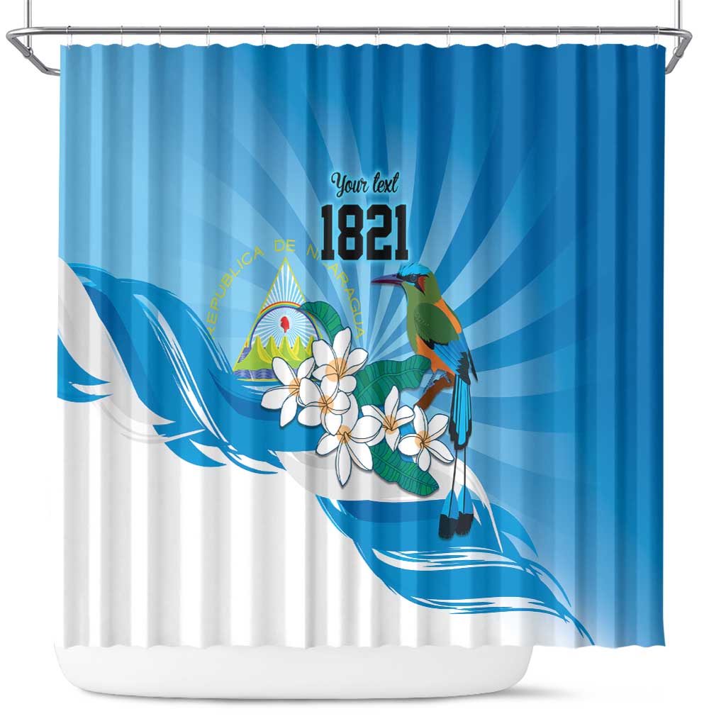 Nicaragua Independence Day Personalized Shower Curtain Since 1821 Proud Guardabarranco Sacuanjoche - Wonder Print Shop